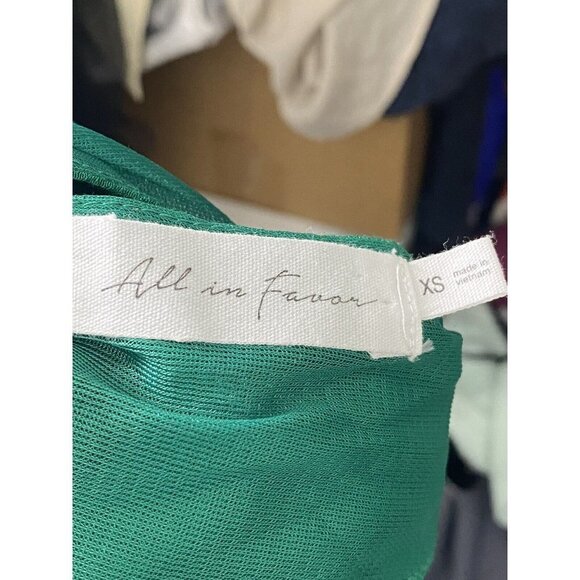 All in Favor Womens Halter Maxi Dress Forest Green Dress Size XS - Picture 5 of 8